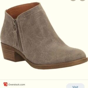 Lucky Brand Brielley2 Oiled Suede Ankle Boots Booties Size 7M